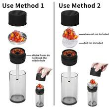 Portable Mini Hookah Kit With Silicone Tube And Fittings - Modern Travel Hookah Kit - one-size - View 5