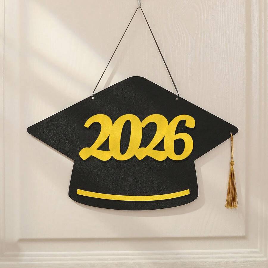 Bộ trang trí tiệc tốt nghiệp năm 2026, 1 bộ đồ trang trí treo cửa và tường bằng nỉ. - tốt nghiệp - Xem 1