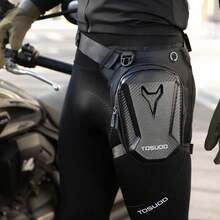 TOSUOD Bicycle Motorcycle Riding Leg Bag, Expandable Multi-Function Storage Pack, Unisex Chest Bag - Black - View 4