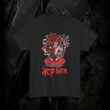 Acid Bath Shirt , American Metal Band , Underground Band Shirt , Vintage 90s T Shirt , Vintage Acid Bath Shirt , Rock Band Gift Shirt - 黑色 - 查看 2