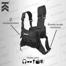 Slim Chest Bag Kampak Nv56 Vinil Glowshift Brilla Oscuridad - Gris Oscuro - Ver 5