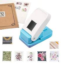 1pc 0.8 Inch Rectangular Stamp Punch, Stamp Perforator, Manual Hole Punch, Suitable For Crafting, Scrapbooking, Diary, Card Making - A - View 1