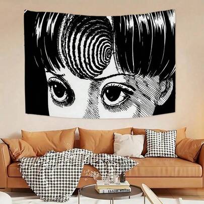 1 Stück Stofftapisserie, mit einem surrealistischen Augen-Muster-Kunstwerk, ein einzigartiges und nachdenklich stimmendes Dekorationsstück, ideal für Liebhaber der Avantgarde-Kunst und Denker. Geeignet für Wanddekoration in Bars, Restaurants, Cafés, Pubs, Räumen und Zuhause.