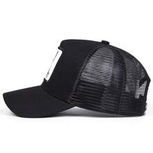 1pc Men's Hip Hop Rabbit Truck Driver Hat, Embroidered Baseball Cap, Street Fashion Casual Mesh Hat For Spring, Autumn, Travel, Beach - Multicolor - View 6