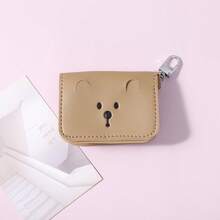 New Creative Leather Bear Coin Purse Cute Bag Pendant Car Keychain Key Chain Mouth Red Envelope Headphone Bag Pendant - Multicolor - View 12