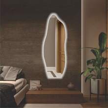 Decorative Organic Mirror With LED, Bivolt – Pinterest, Irregular Asymmetrical Design For Bedroom And Living Room - INCOLOR - 查看 4