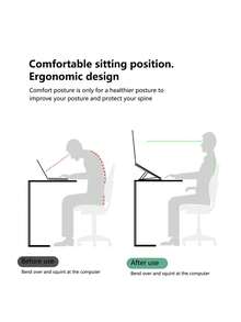 Soporte para mini portátil, soporte plegable para escritorio y tableta, elevador portátil y ajustable - Multicolor - Ver 8