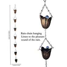 High-Quality Metal Rain Chain, Outdoor Roof Drainage Chain, Decorative Rain Water Downspout Suitable For Garden, Terrace, Balcony, Eaves - Bluebell Rain Chain - View 9