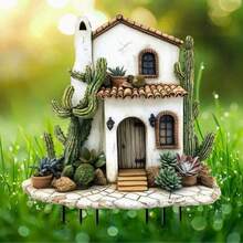 1/2 chiếc cọc trang trí sân vườn hình cây xương rồng bằng acrylic sáng tạo, có khả năng bắt sáng bằng năng lượng mặt trời với cảnh quan sa mạc sống động, món quà trang trí nhà cửa và sân vườn lý tưởng, phụ kiện sân cỏ, 2D - Ổ cắm nối đất nhiều màu - Xem 5