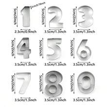 26pcs Stainless Steel Baking Tools, Letter Cookie Cutters, DIY Creative Cookie Molds, Cookie Cutter, Numeric & Alphabet Cake Molds, Numeric Cookie Cutters, Stainless Steel Icing Molds - Silver - View 9