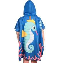 - Toalla de playa con capucha para niños, poncho de algodón súper suave y absorbente para niños y niñas, uso en la piscina y en - A - Ver 9