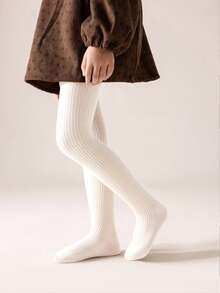 Gói 3/1 Quần tất ấm áp cho bé gái, Quần legging giữ nhiệt dày màu trơn, Quần ống côn mềm mại và thoải mái cổ điển, thích hợp mặc hàng ngày vào mùa thu/đông hoặc làm quà tặng ngày lễ - Nhiều màu - Xem 12