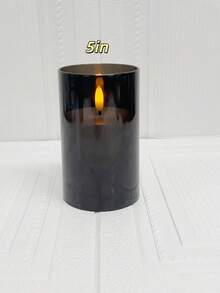 3支装无焰LED蜡烛，带遥控器和定时器，电池供电（不含电池），柱形蜡烛，逼真火焰效果，无需用电，适用于家居、婚礼、派对、圣诞节等场合。 - 套3 - 查看 10