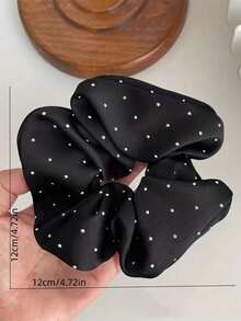 1/3pcs Crystal Diamond Satin Hair Scrunchies, Soft & Comfortable, Suitable For Ponytail & Hair Accessory. Women Hair Ties, Elegant Fashion Hair Ties, Ponytail Holders, Hair Hoops And Hair Accessories, Valentine's Day Hair Hoops And Accessories,Travel,Birthday - Multicolor - View 8