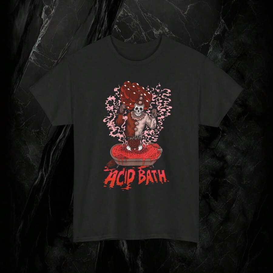 Acid Bath Shirt , American Metal Band , Underground Band Shirt , Vintage 90s T Shirt , Vintage Acid Bath Shirt , Rock Band Gift Shirt - 黑色 - 查看 1