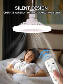 30W Dimmable LED Ceiling Fan Light With Remote Control, Modern Flush Mount Bedroom Fan, 3000K-6500K Adjustable Lighting, Quiet DC Motor, 3 Wind Speeds, Timer, Wall Mountable - No Battery Required - one-size - View 7