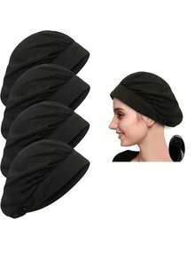 4pcs Chef Hats, Adjustable Catering Service Hair Nets, Reusable Washable Mesh Caps - All Online - View 14