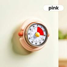 Colorful 60-Minute Mechanical Timer With Magnetic Base & No Battery Operation - Retro Analog Hourly Countdown Clock Suitable For Kitchen, Office Desk, Productivity, Gift For, Or Meetings - Plastic - Multicolor - View 10