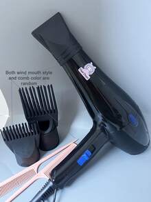 1pc Bunny Girl UV Printing UK Plug Hair Dryer, Includes Nylon Shockproof Housing, High Power One-Key Control Hair Dryer, Random Color Comb & Air Outlet Nozzle - UK Plug(220-240V) - View 10