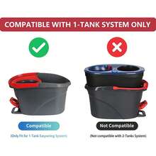 Spin Mop Replacement Head Set With Base And 30" To 58" Mop Handle, Spin Mop Combo Set Compatible With O-Cedar Spin Mop, Spin Mop Kits Include 4 Pack Mop Refills And 1 Base&Handle - màu đỏ - Xem 4