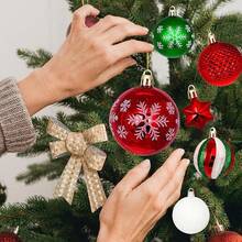 Set de 44 Esferas Navideñas Plásticas Tipo Cristal con Acabados Artesanales - multi - Ver 2