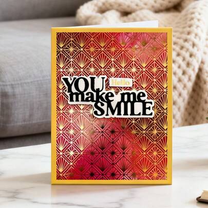 1 件 You Make Me Smile You Make Me Smile 剪贴簿模具 - 非常适合纸艺、卡片制作、剪贴簿和 DIY 相册装饰，该模具采用耐用的金属结构！