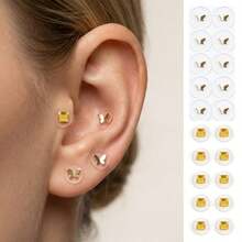 Bolas de acupresión para la oreja, terapia de acupuntura auricular, ayuda a relajar el Body y la mente, alivia el estrés, fácil de usar. - Multicolor - Ver 10