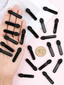 100支/50支/5支装多功能化妆刷，一次性化妆刷，眼影刷，眉刷，美甲刷，美甲晕染刷，美容工具，美甲工具 - 黑色 - 查看 6