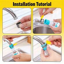 Plastic Faucet Aerator With Water Purifier - No Electricity Needed - Retractable Kitchen Sink Water Saver Accessory - A - View 5