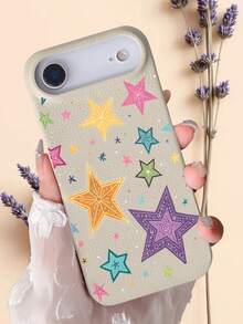 1pc Vibrant Multicolor Star Pattern Phone Case.Playful Design,Fun Y2K Aesthetic Phone Accessory.Compatible With Iphone 17promax/17pro/17/17Air/16promax/16puls/16pro/16/15promax/15puls/15pro/15/14promax/14puls/14pro/14/13promax/13pro/13/12promax/12pro/12 - Burgundy - View 4