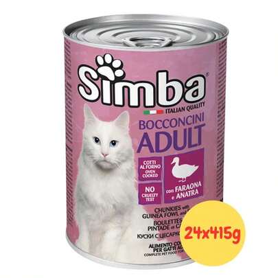  Monge Bocconcini Gatto Umido con Faraona e Anatra – 24x415g