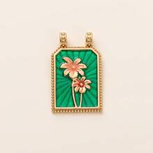 1pc INS Fashion Flower, Lucky Clover, Heart Zirconia Small Flower Rose Pendant, 18K Gold Plated, Waterproof And Fade-Resistant, DIY Jewelry Accessory, Necklace, Bracelet, Earring, Keychain, Bag, Women Jewelry, Wallet Charm, Small Pendant, Gift - Multicolor - View 9