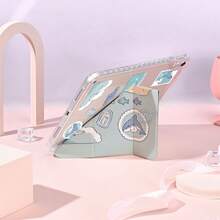 1个带笔槽的多角度磁吸支架保护套，支持自动休眠/唤醒功能，可爱平板电脑保护套，兼容Pro/Air/三星Galaxy A9/S9/S7/S10+/小米Pad/5/6/7 - 彩色 - 查看 10