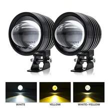 Universal Mini Round LED Off-Road Lights, 3-Mode (White/Yellow/Both) For Cars, SUVs, Dirt Bikes, Easy Install Waterproof Driving Fog Lamps - A - View 13