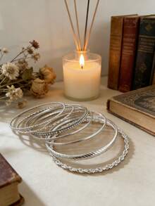 Layered Bracelet For Women, Luxury French Design, Minimalist Ins Style, Versatile Daily Wear Accessory - Silver - View 3
