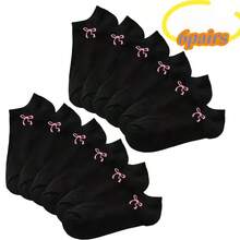 6双装男女通用运动短袜，速干、吸湿排汗、防滑，黑白灰三色可选 - 彩色 - 查看 10