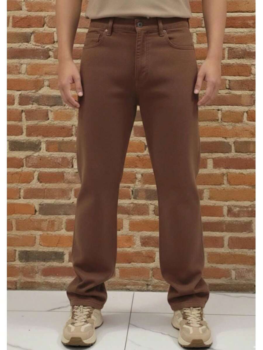 Men's Balloon Jeans - 鏽棕色 - 查看 1