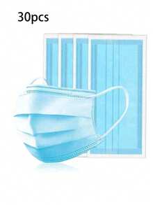 10/50/100个装一次性多色非医用口罩，透气无纺布三层，带鼻夹和弹性耳带 - A - 查看 13