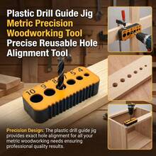 Plastic Drill Guide Jig Precision Metric Reusable Hole Alignment Tool Woodworking Tool - 1pc - View 5