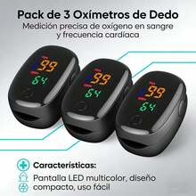 3PCS Pulse Oximeter for Finger - Combines The Function of Monitoring Blood Oxygen Saturation And Blood Oxygen Measurement, Personal Care Items for Both Men And Women, Perfect As Gifts Without a Wired Connection Included, Batteries Must Be Purchased Separately And Also Comes with an Elegant External Packaging Box. - Multicolor - Ver 7