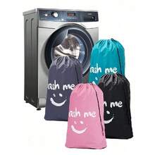 1 pieza Cesta plegable para ropa sucia de uso doméstico con red de almacenamiento y asa, cesto de lavandería para baño y dormitorio, nuevo tipo de organizador de lavandería plegable - Rosa 2 - Ver 11