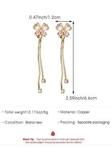 Luxury Zirconia Butterfly Tassel Drop Earrings For Women Ear Clip Earring Girls No Piercing Statement Earring Wedding Jewelry Gift - Butterfly Tassel Ear Clips - View 4