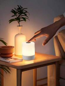 1pc 3-Color Touch Sensor Lamp, Bedside Night Light, Desk Lamp, 800mAh Battery Capacity, Dimmable, Suitable For Bedroom, Room, Living Room, Office, Home Decor, Christmas, LED Light - Touch Night Light - View 10