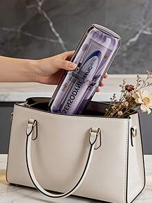 大容量带盖防尘牙刷旅行盒，便携式牙膏收纳杯，男女通用，适合户外露营、返校、旅行、度假必备牙刷架 - 彩色 - 查看 5