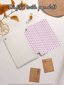 Polka Dot & Minimalist Pattern Tablet Protective Case, Compatible With  9.7/10.2/10.5/10.9/12.9/Pro 11 (10th Gen), Galaxy Tab S6 Lite 10.4", Kindle Paperwhite 12th Gen (2024), Kindle 11th Gen (2022), Offers Soft Shock-Proof Protection, Supports Smart Stand/Auto Wake/Sleep Function - Nhiều màu-1 - Xem 4