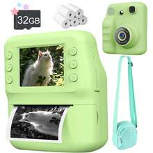 儿童即时打印相机套装，适合3-12岁男孩女孩，16倍数码变焦，2.4英寸IPS屏幕，可充电，专业摄影，1080P高清，附赠1张打印纸，即时打印玩具，圣诞节和生日礼物，适合3-16岁儿童和青少年，粉色 - QJH-A29 - 查看 21