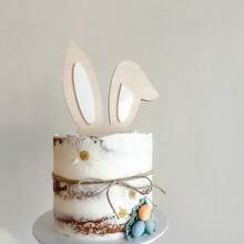 1pc/3pcs/6pcs Wooden Rabbit Easter Cake Decorations, Suitable For Easter Theme Party DIY Cake, Dessert, Baking Decor - Multicolor - View 18