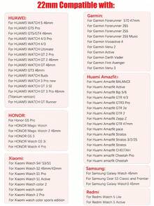 1 pieza Correa de reloj de cuero suave de color marrón de 18mm/20mm/22mm compatible con Samsung Galaxy Watch 7/6/5/4 de 40mm/44mm, 3 de 41mm/45mm, 2/2S, Gear S2/S3 Classic - Marrón - Ver 7