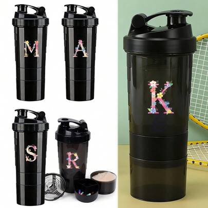 Portable Protein Shaker Cup - Portable Fitness Shaker Cup With Three Detachable Layers For Outdoor Sports Protein Powder, Ideal For Gym & Outdoor Fitness Enthusiasts, Shaking Cup, Milkshake
