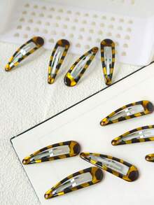 Pinzas para el cabello de estilo tortuga para mujeres, diseño de resina epoxi de estilo tortuga, estilo clásico antideslizante, adecuado para varios peinados, estilo dulce y lindo de estudiante Y2K, pinzas para el cabello de estilo tortuga, pinzas para el cabello de estilo retro de los 50, pinzas para el flequillo diario, pinzas de garra planas, pinzas para el cabello, garras para el cabello, suministros para estudiantes, accesorios para la cabeza, accesorios para el cabello para mujeres, pasadores, verano, vacaciones, viaje - carey - Ver 4